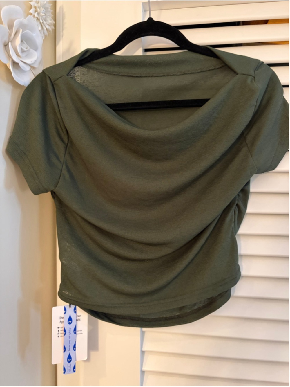 Women's Cider Short Sleeve Tee, Size L, Olive Green